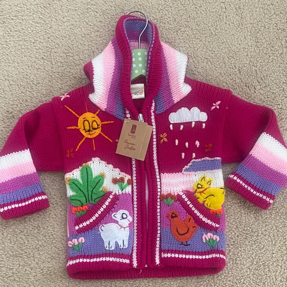 Colorful Kids Knit Jacket